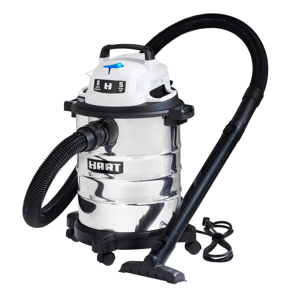 6 Gallon 5 Peak HP Stainless Steel Wet/Dry Vacuum V779