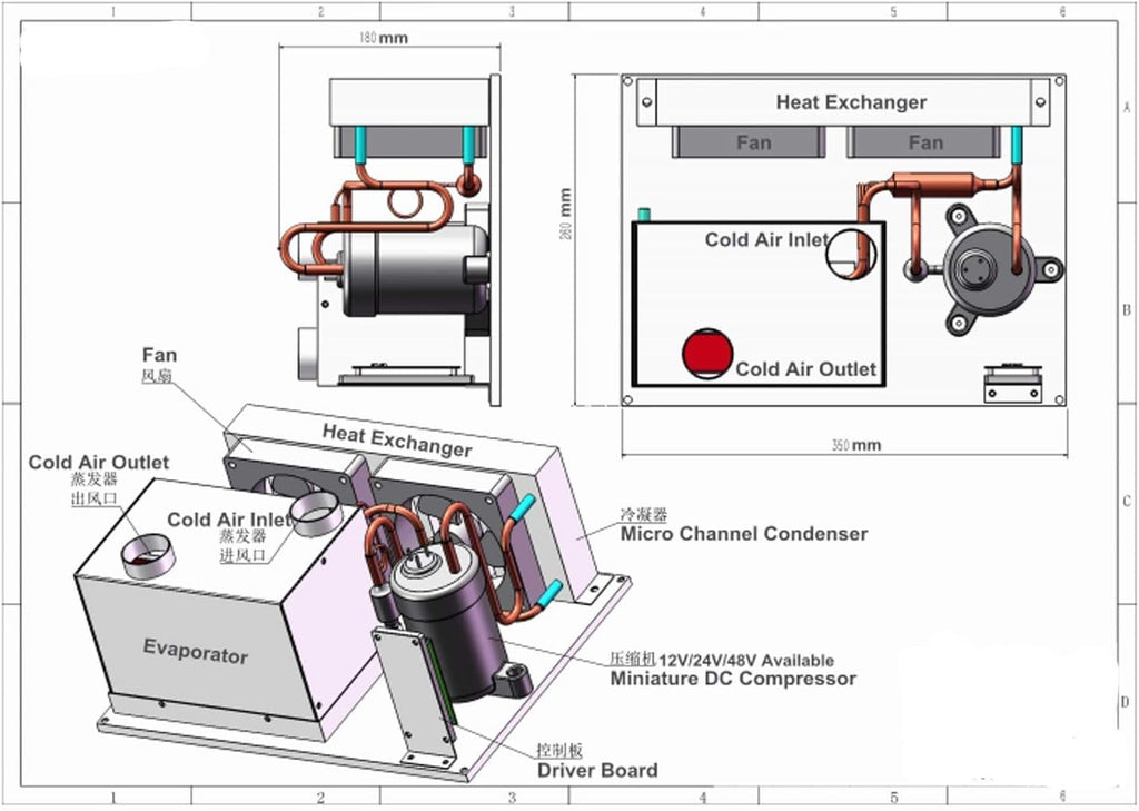 12V Compact Refrigeration Cooling System with Miniature Rotary Compressor Q1992