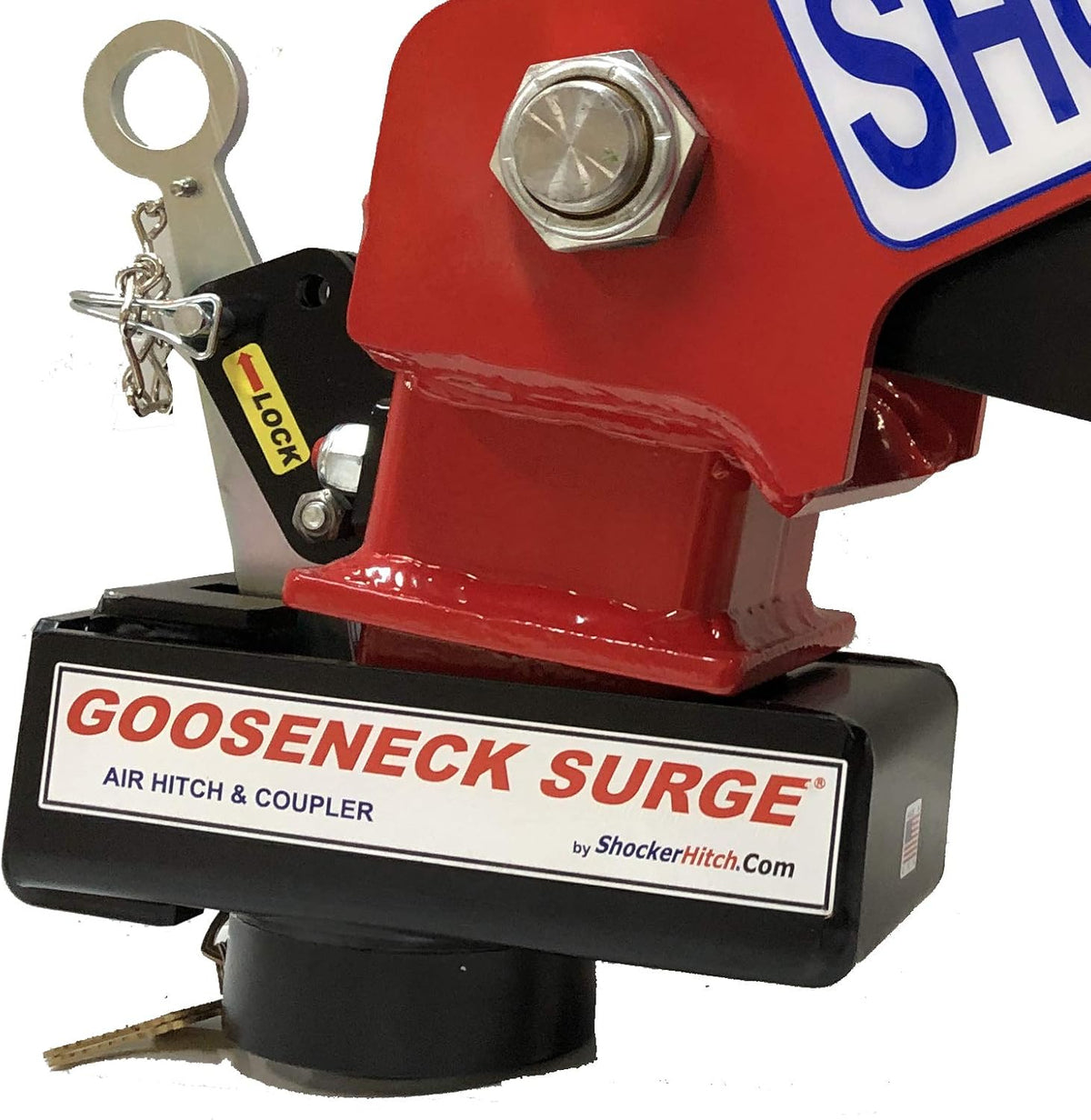 Gooseneck Air Hitch & Coupler, Round 4" Straight Pin 30K SL Coupler Q43988