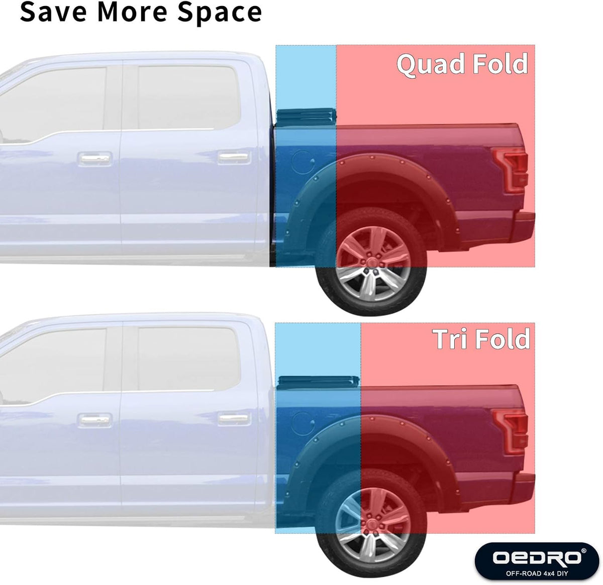 Soft Quad Fold Truck Bed Tonneau Cover for 5.6 Ft Bed J1037