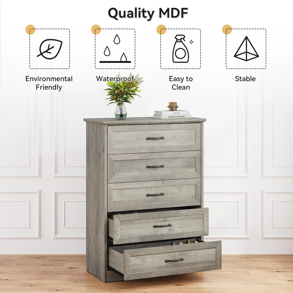 Grey 5 Drawer Dresser P473505