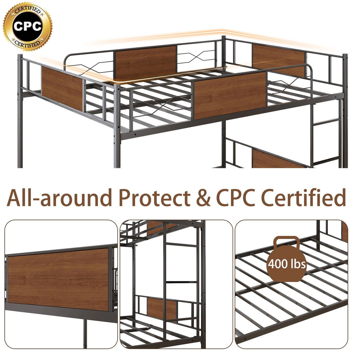 Full over Full Metal Bunk Beds A987389