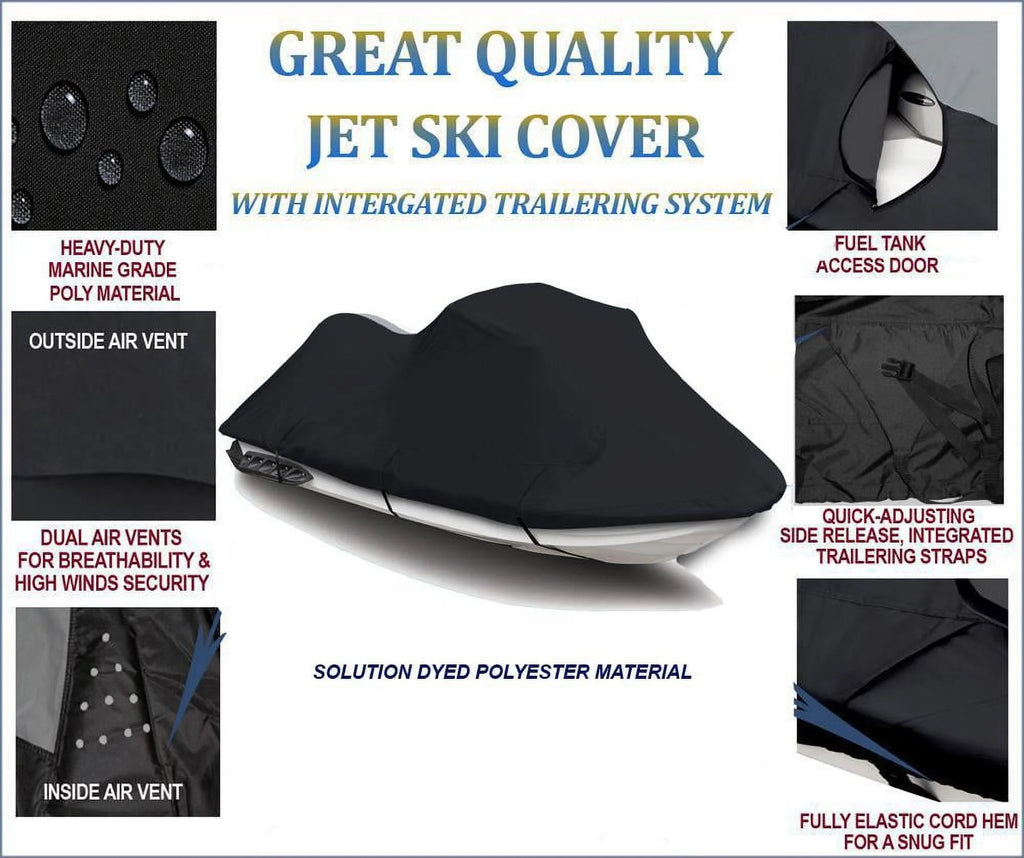 BLACK 600 DENIER JetSki Cover W8644