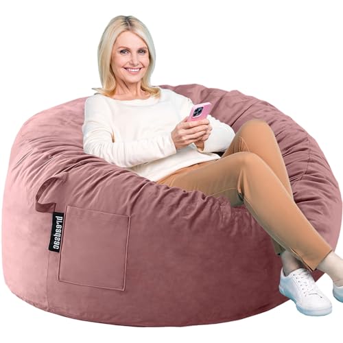 Velvet Memory Foam Bean Bag Chair Q346159