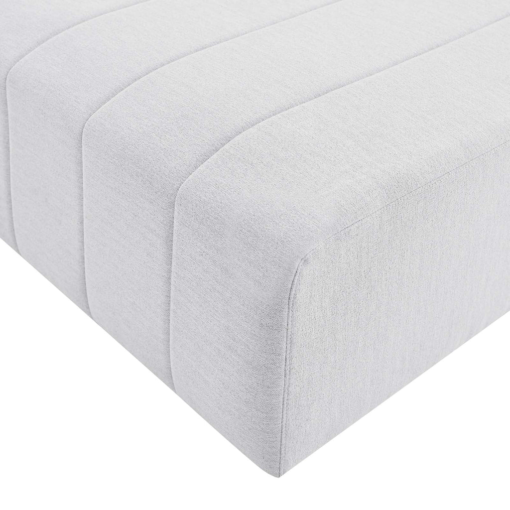 Ivory White Fabric Sofa Chair D573