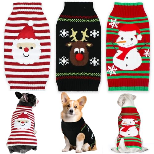 3 Pack Dog Christmas Sweater V8466
