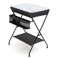 Folding Baby Changing Table with Storage Black W39839