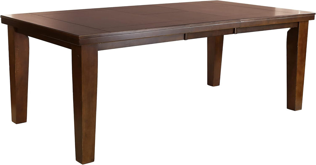Dark Oak Finish Dining 5pc Set Table with Self-Storing Leaf and 4 Side Chairs Q288054