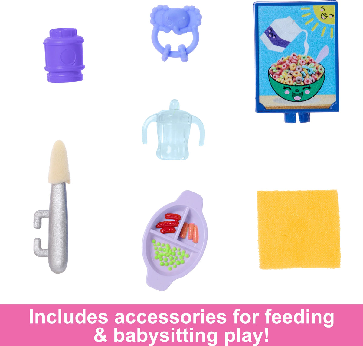 10 Piece Barbie Doll and Baby Playset K5422