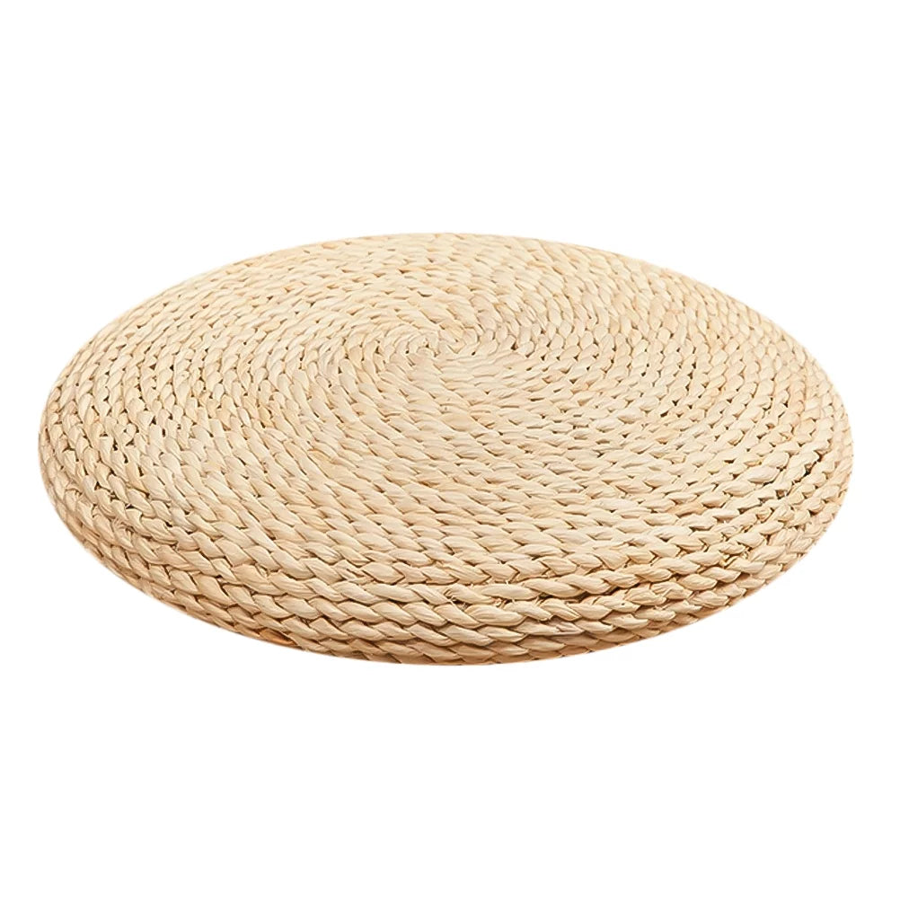Round Straw Weave Floor Pillow X8859