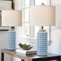 Light Blue 24.5" Ceramic Table Lamp Set of 2 Z18752