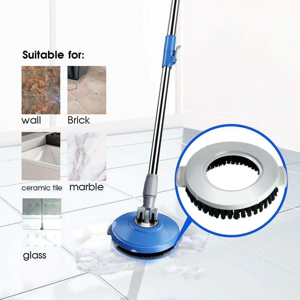 Spin Mop and Bucket System with Wringer, 5 Microfiber Mop Heads Y107464
