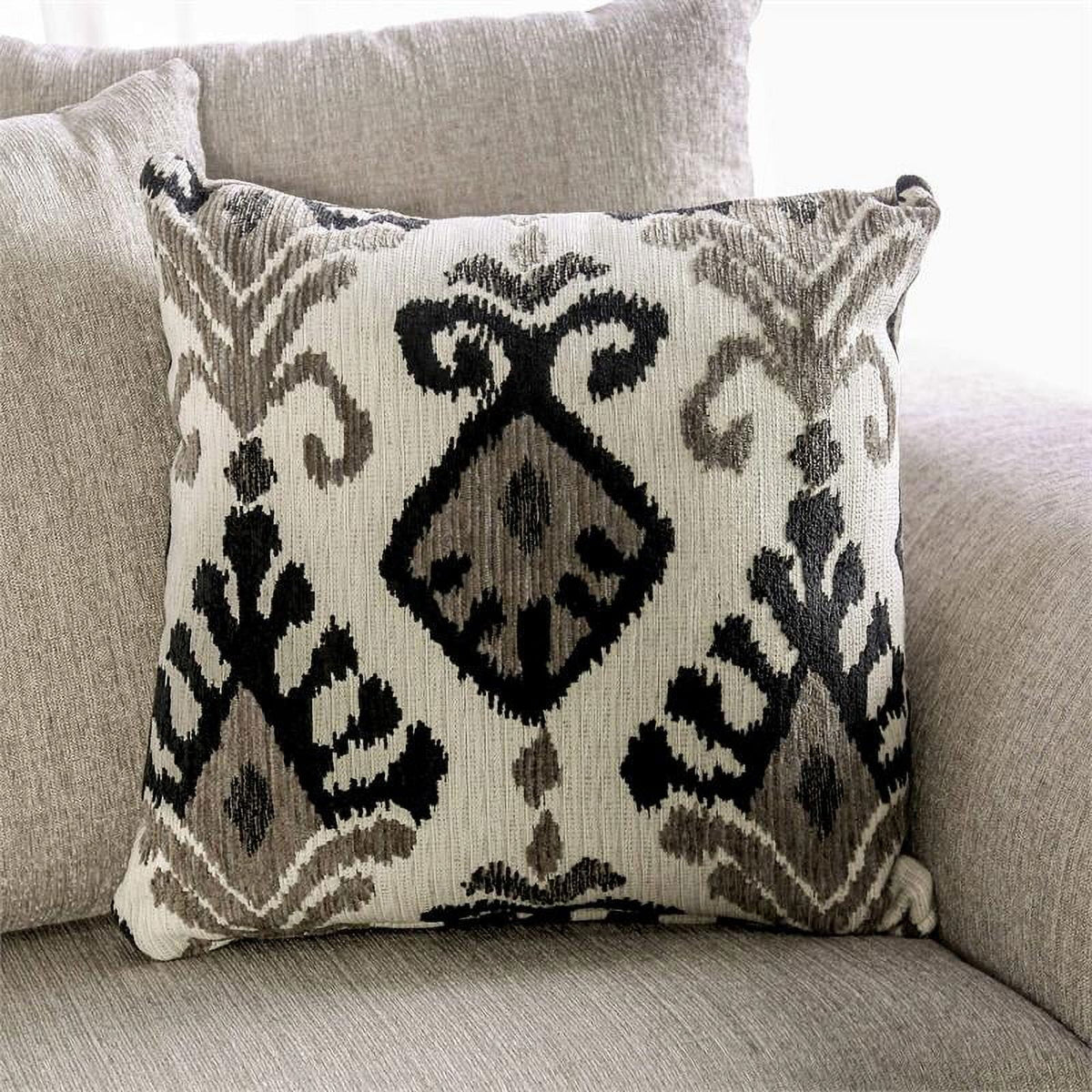 Light Taupe Brown Fabric Sofa W782