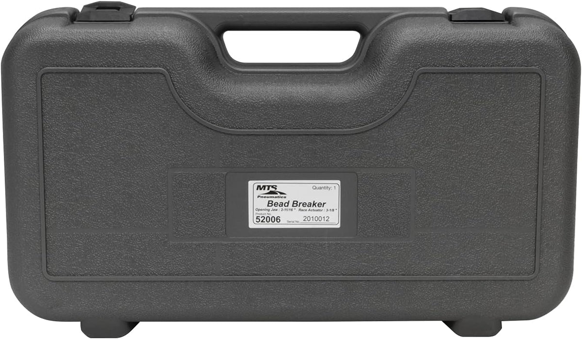 Pneumatic Air Powered Bead Breaker with 2-11/16-Inch Jaw Opening, Handle Exhaust, Includes Storage/Carry Case B740267