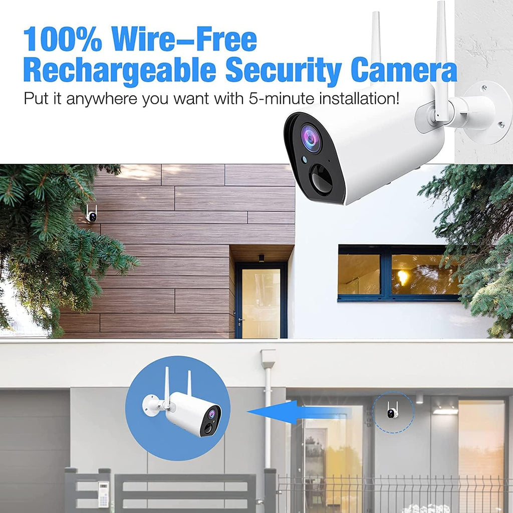 1080P Battery Powered Wireless Outdoor Security Cameras Q76116