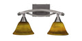 Two Light Bath Bar Brushed Nickel Finish with Glass P182