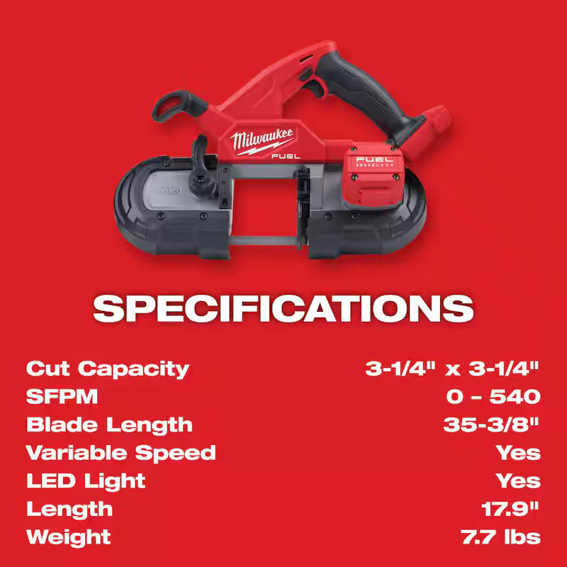 18V Lithium-Ion Brushless Cordless Compact Bandsaw X242748