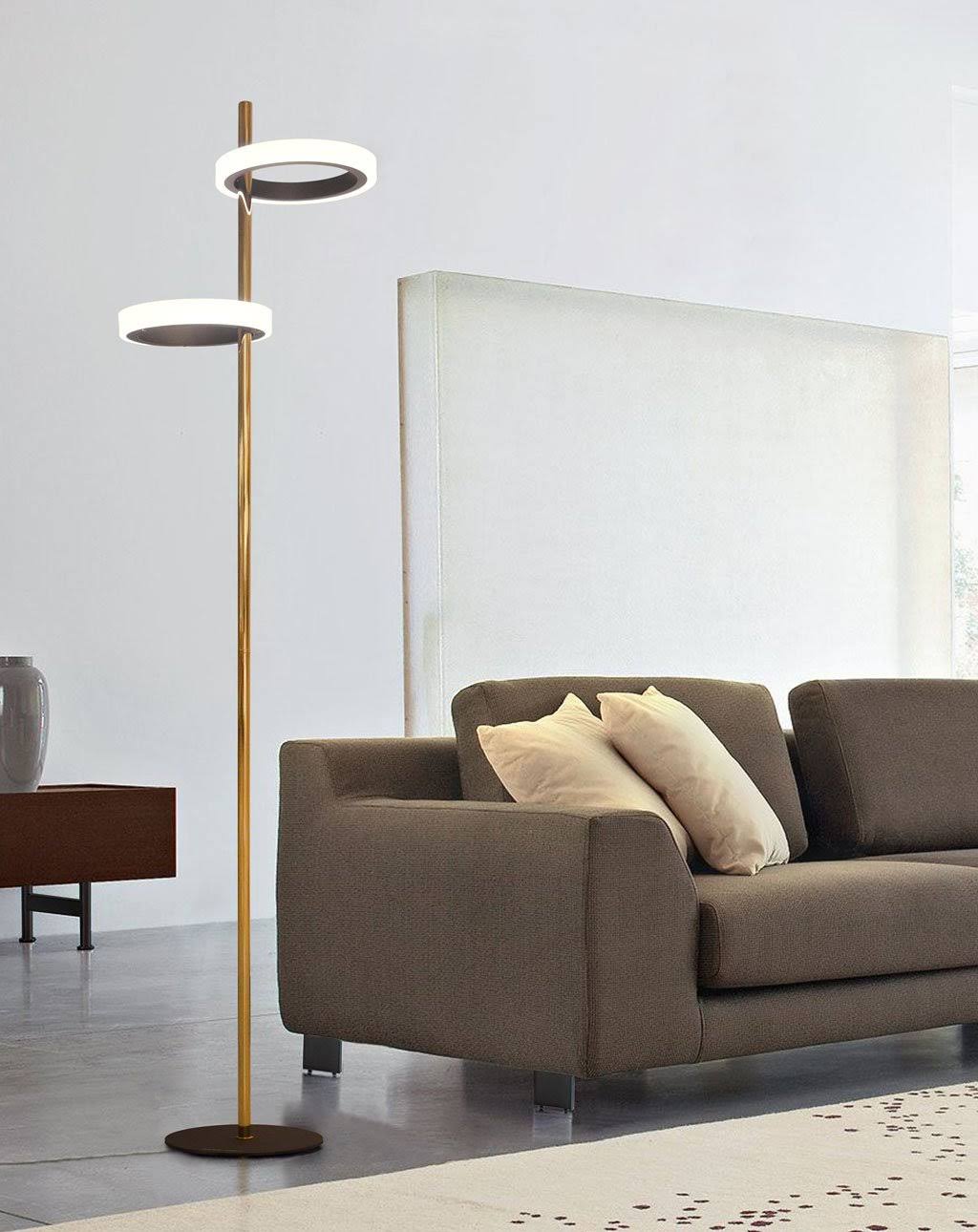 Antique Nickel Floor Lamp Q64723