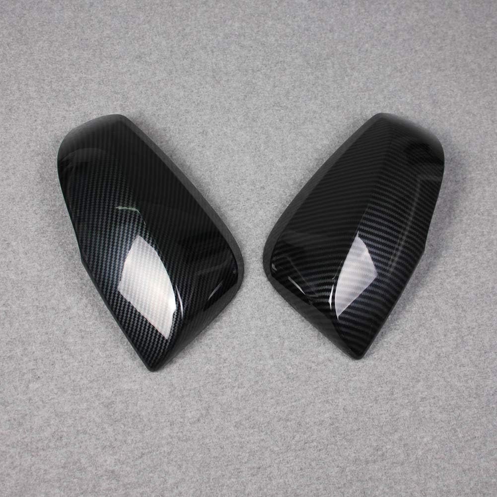 Rear View Mirror Guard Cover Trims ABS Carbon Fiber Pattern X8398