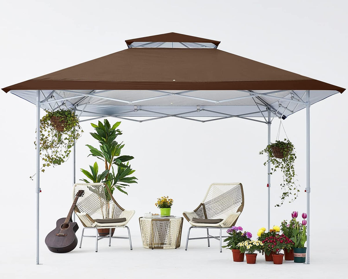 13x13Ft Pop Up Canopy Tent Folding Shelter Grey V612