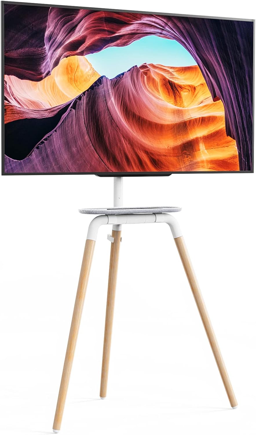 White Tripod TV Floor Stand for 45 to 65 Inch LED LCD Screen D4680