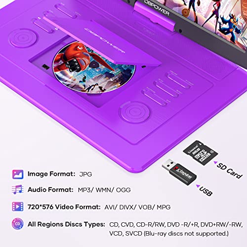 17.9" Portable DVD Player with 15.6" HD Swivel Screen, Blue L374