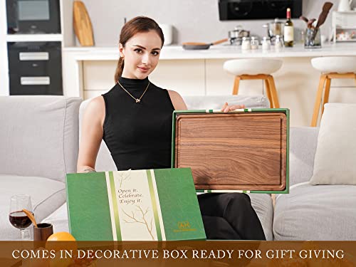 Extra Large Walnut Wood End Grain Cutting Board 24x18x2 In M11423