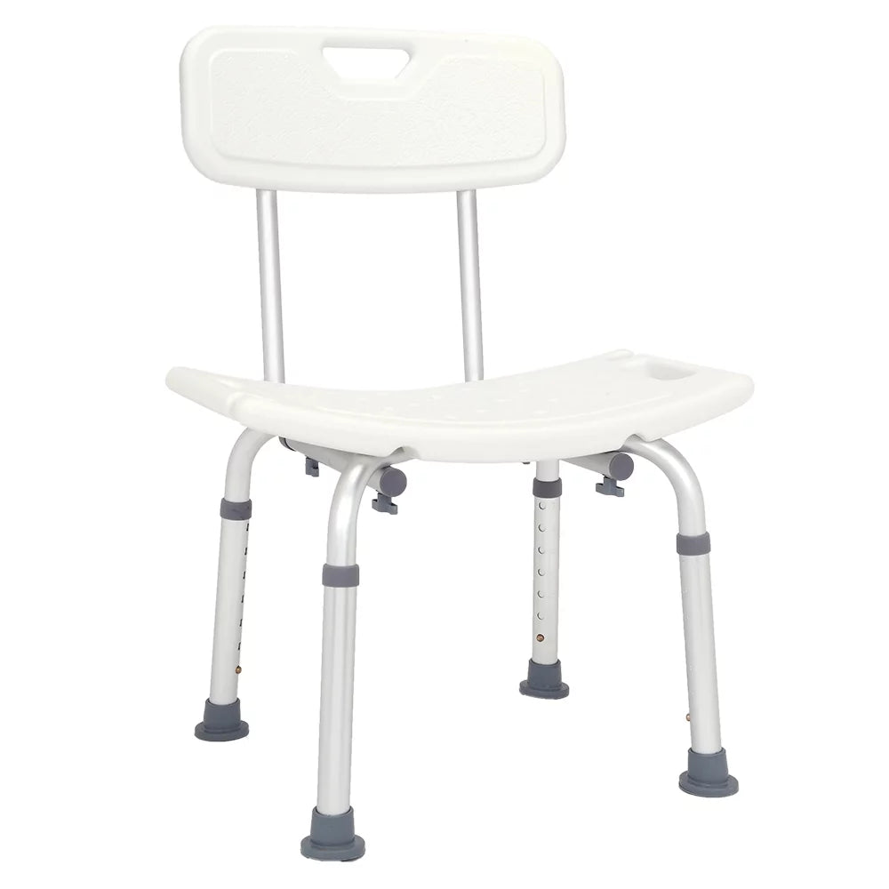 Adjustable Shower Chair Seat Bench with Removable Back U42731