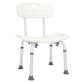 Adjustable Shower Chair Seat Bench with Removable Back U42731