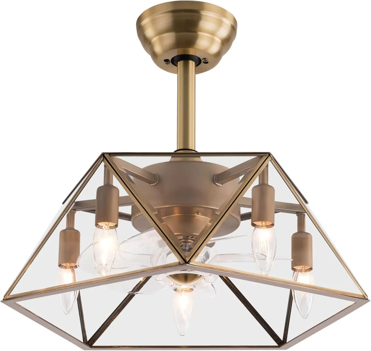 18.5'' Caged Ceiling Fan with Lights Remote Control G834466