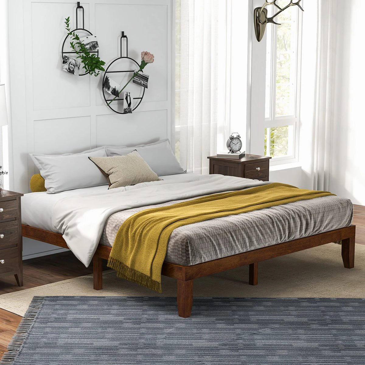 King Size 14'' Wooden Bed Frame H876