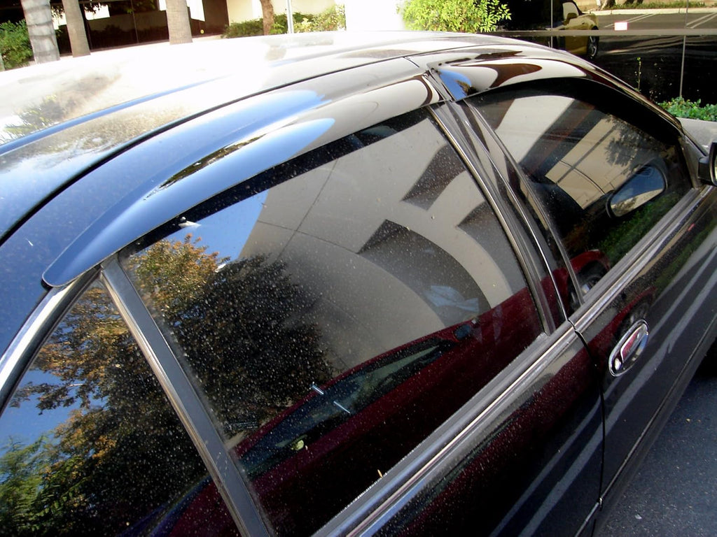 Dark Smoke 4 Pcs Set In-Channel Window Visor Rain Guard A6227