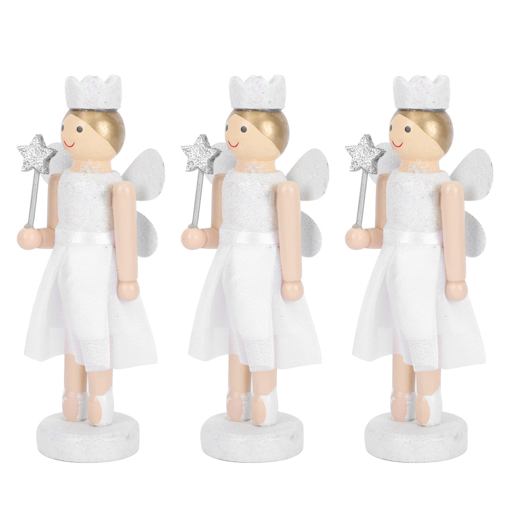 3Pcs Wooden Nutcracker Doll Toys D1279