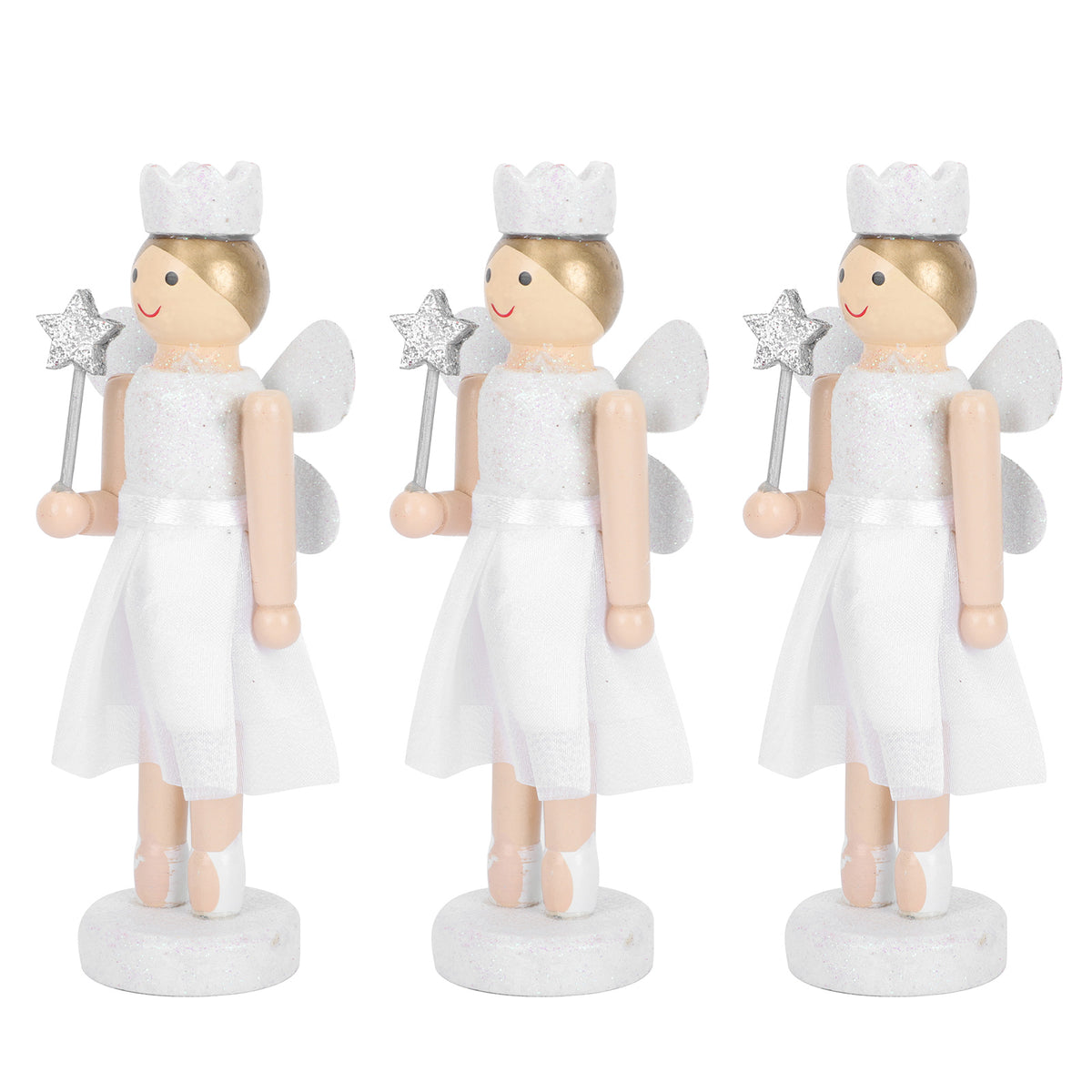 3Pcs Wooden Nutcracker Doll Toys D1279