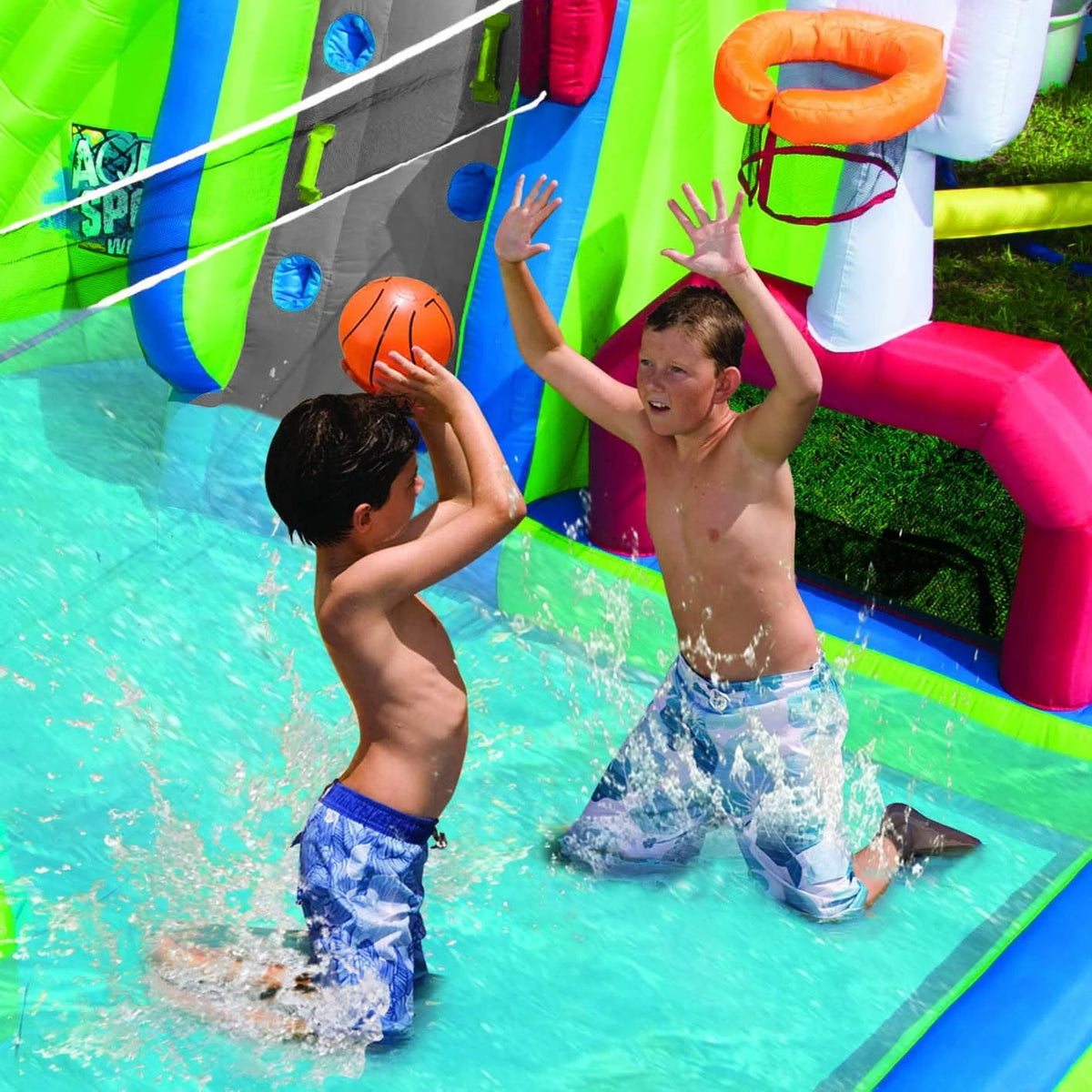 3-in-1 Inflatable Bouncer Water Slide H450