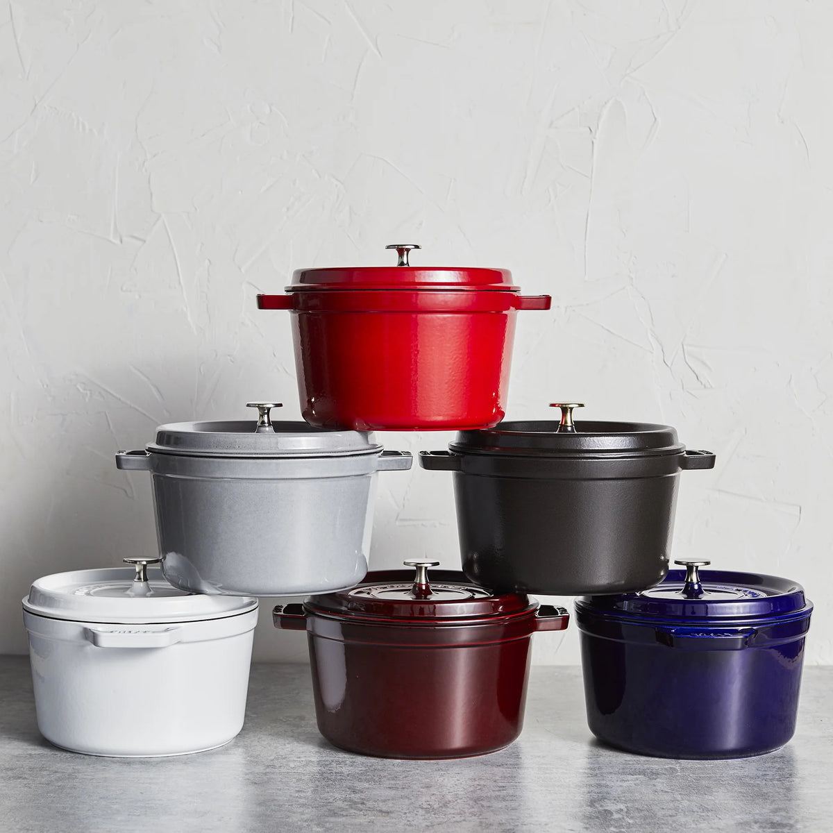 Cast Iron Dutch Oven 5-qt Tall Cocotte, Cherry D802086