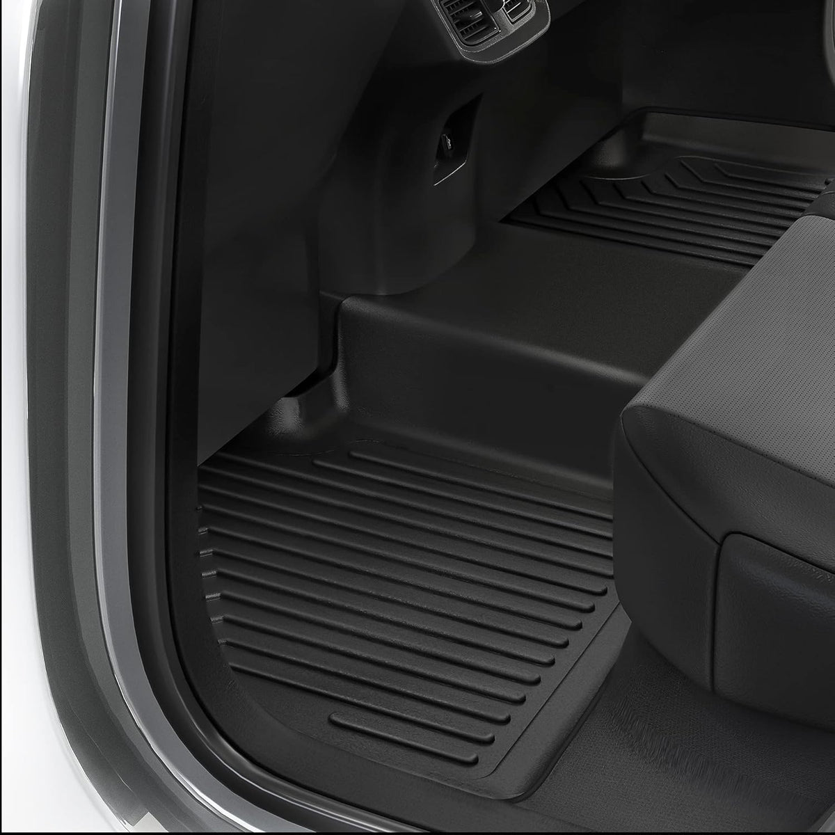 Black 2 Row TPE Floor Mats Q64721