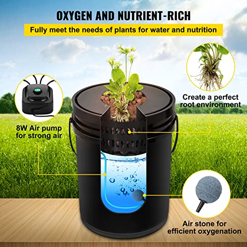 Recirculating Deep Water Culture Hydroponic Grow System with Top Drip J969583