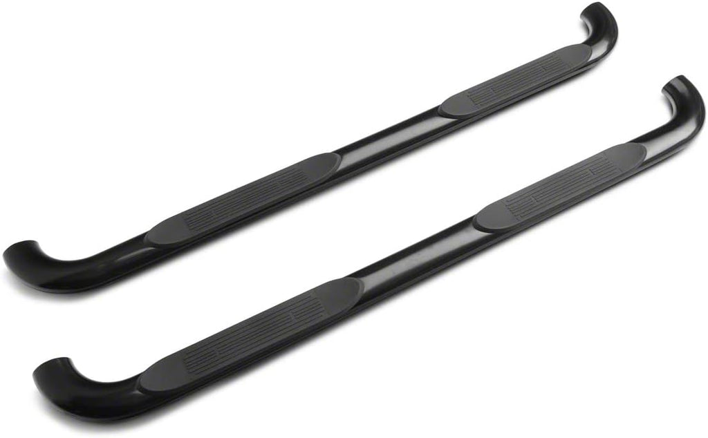 Black 4-Inch Oval Bent End Side Step Bars K849