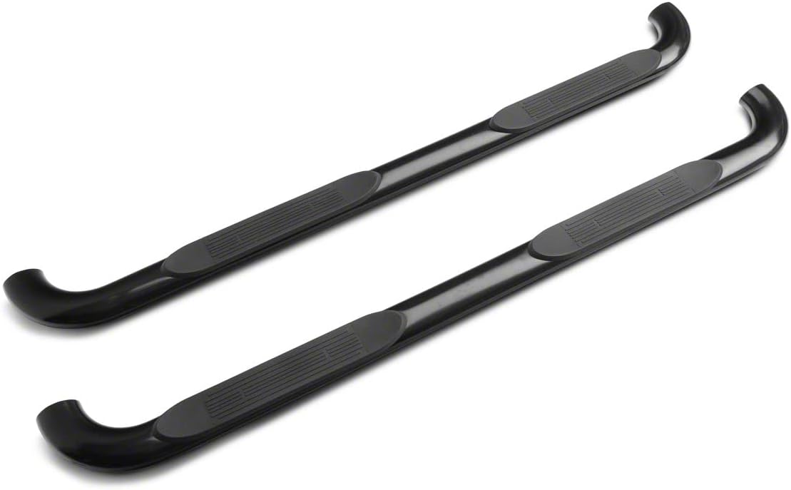 Black 4-Inch Oval Bent End Side Step Bars K849