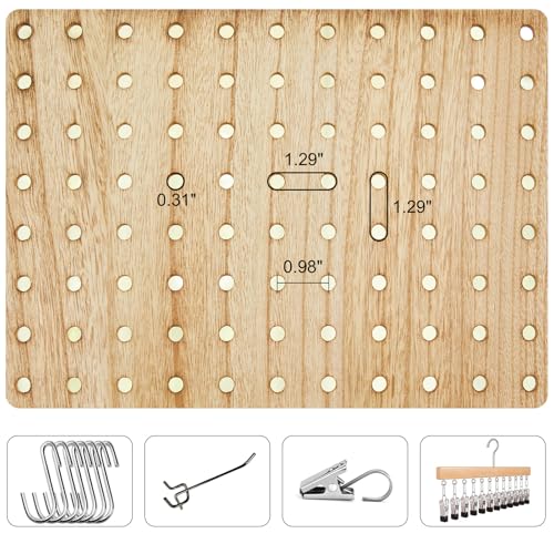 66.9inch Freestanding Folding Pegboard Privacy Screens 4 Panels White S7022
