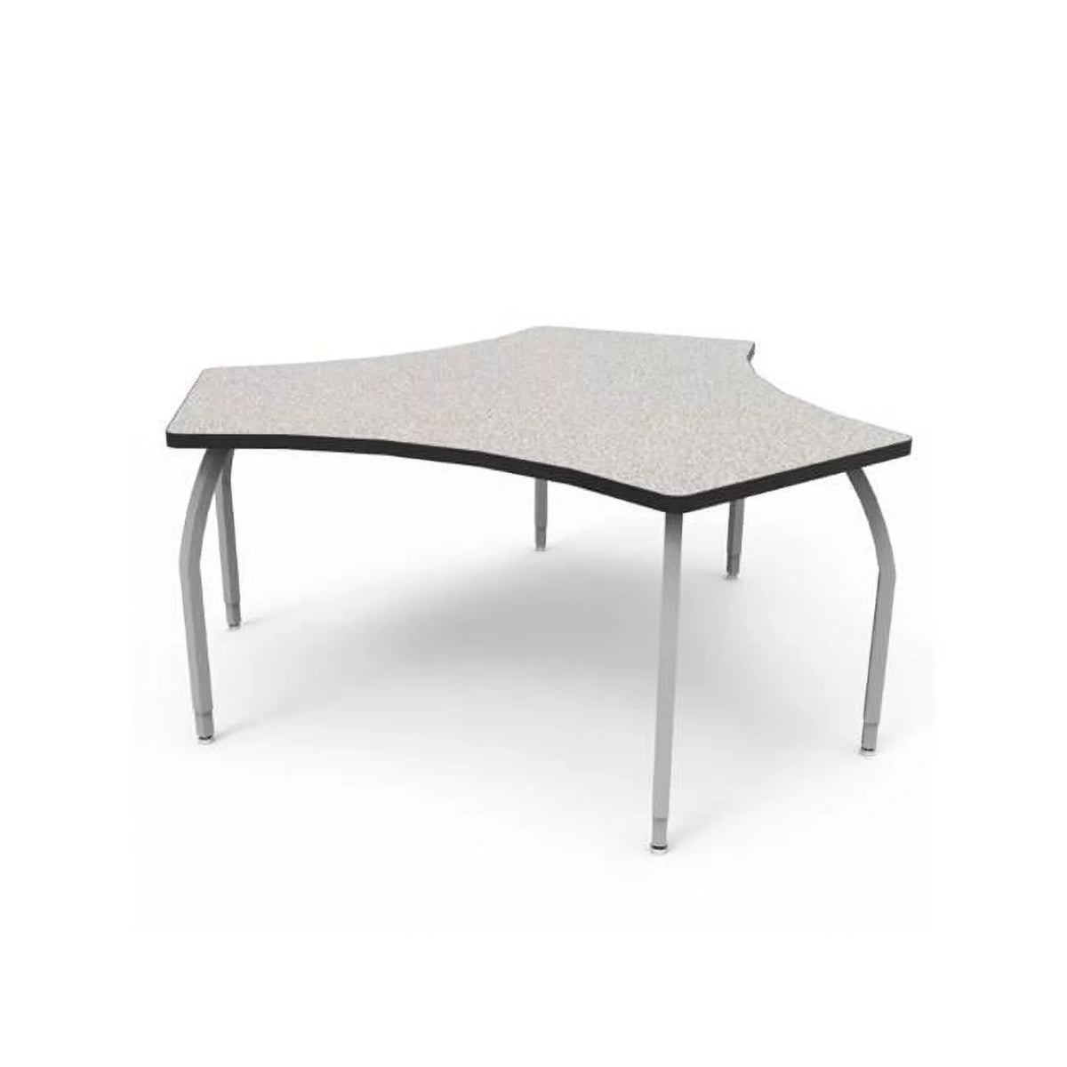 Grey Nebula Laminate Table with 4 Adjustable Silver Legs D82877