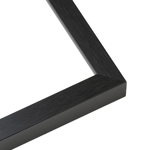 Charcoal Black Solid Wood Shadow Box Picture Frame with UV Acrylic W30361