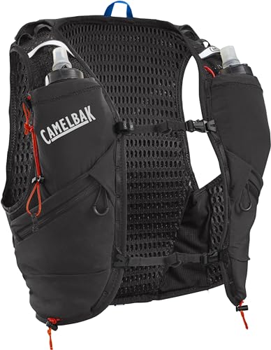 Black Large Racing Vest with Soft Flask Hydration L694038