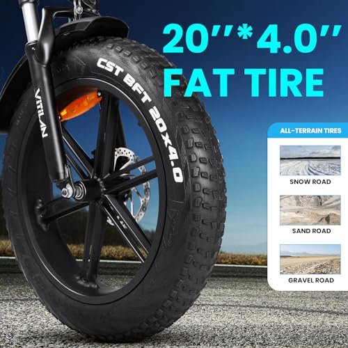 750W 48V 13AH 20” x 4.0" Folding Fat Tire Electric Bike K138339
