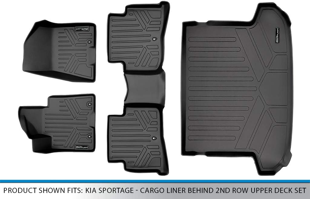 Custom Fit Floor Mats and Cargo Liner Set Black H925