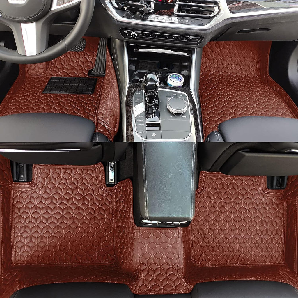 Black Leather Car Floor Mats N94486