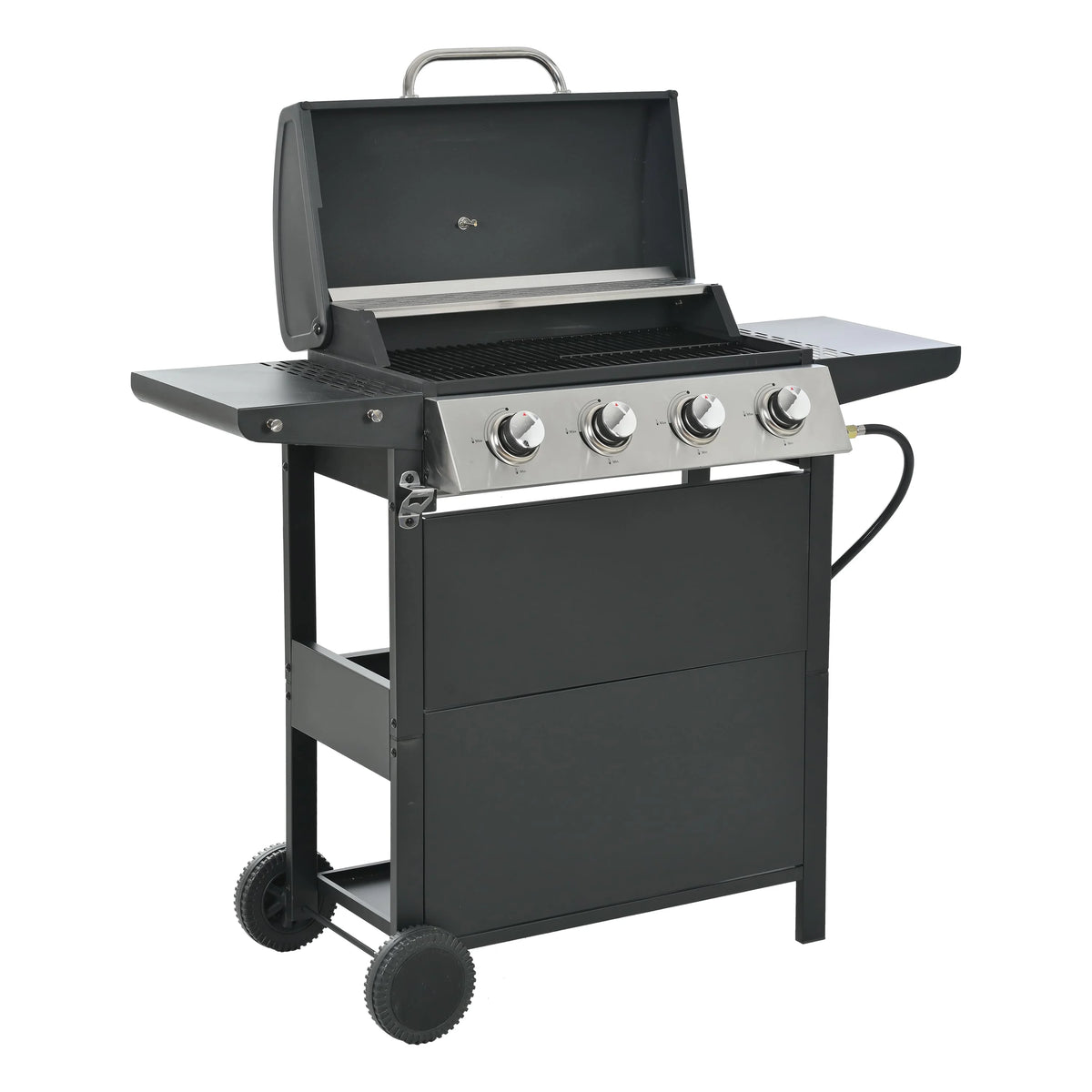 Stainless Steel 4-Burner Gas Grill with Porcelain-Enamel Cooking Grates X659