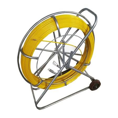 Fiberglass Fish Tape 8mm with Cage and Wheel Stand N308699