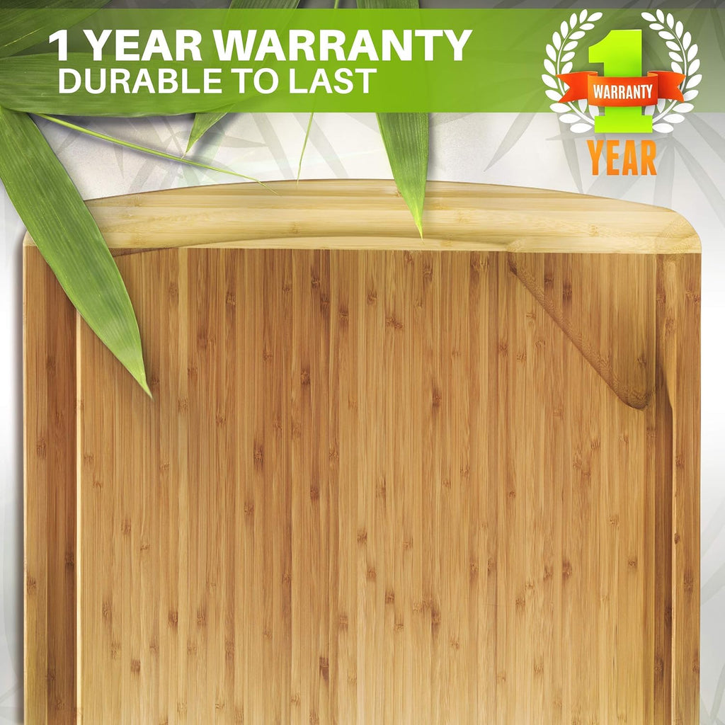 30 x 20 Inch Extra Large Bamboo Cutting Board with Handles R4131